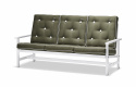Soffa 3-sits aluminium - vit