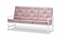 Soffa 3-sits aluminium - vit