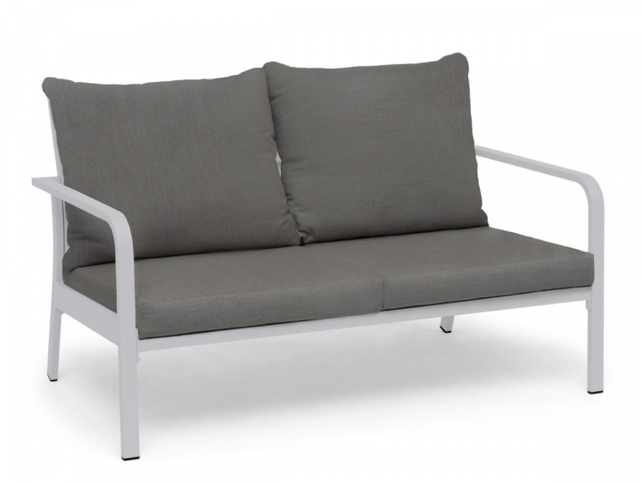 Hånger 2-sits soffa - vit/gråbeige i gruppen Utemöbler / Loungemöbler / Loungemoduler / 2-sits soffor - Loungemoduler hos Sommarboden i Höllviken AB (2058012117)
