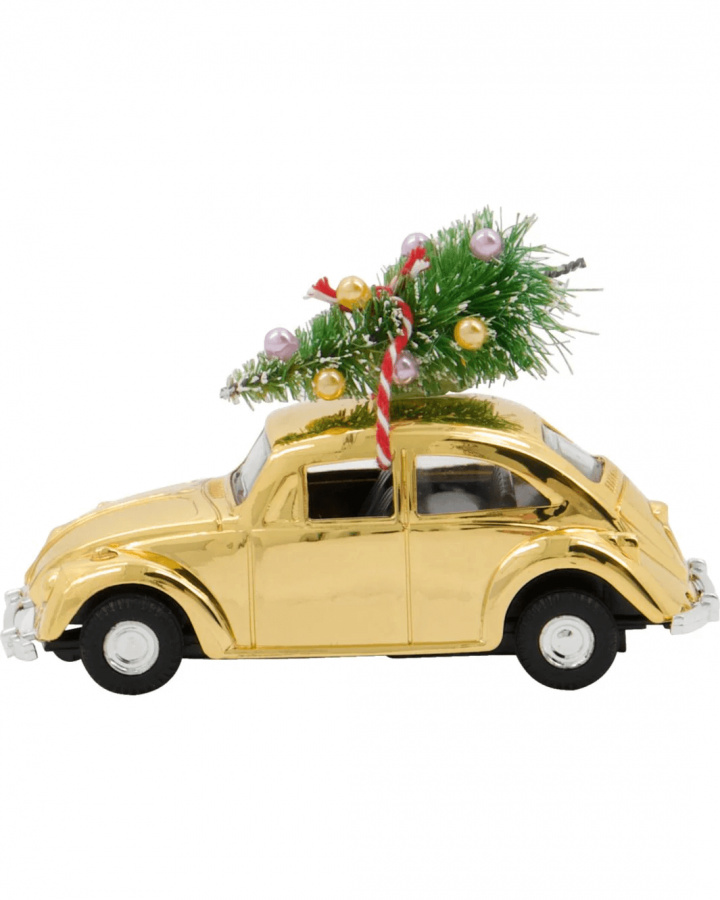 Xmas Car juldekoration - guld i gruppen Jul / Juldekoration hos Sommarboden i Höllviken AB (208250025-HD)