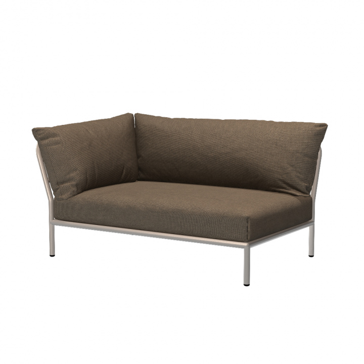 Level 2 hörn. vänster - ash/muted white i gruppen Utemöbler / Loungemöbler / Loungemoduler / Hörndelar - Loungemoduler hos Sommarboden i Höllviken AB (22202-9243)