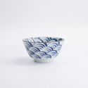 Natsu Nami risskål Ø 12 H64 cm - blue/white