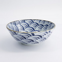 Natsu Nami ramenskål Ø 21 H78 cm - blue/white