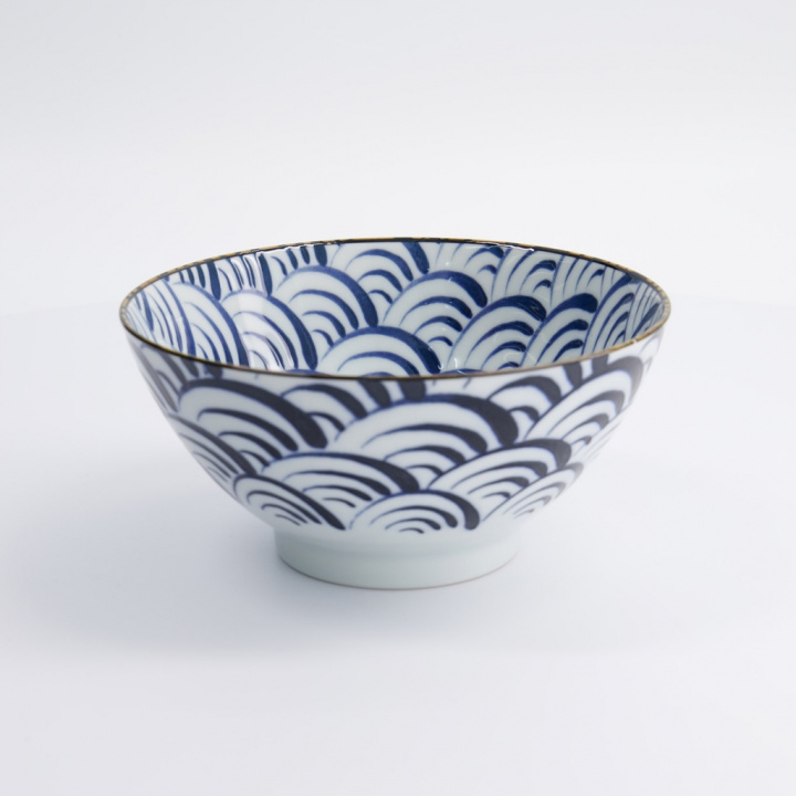 Natsu Nami mixskål Ø 178 H87 cm - blue/white i gruppen Inredning / Kök & Servering / Fat, Tallrikar & Skålar hos Sommarboden i Höllviken AB (22343-TD)