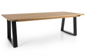 Laurion matbord 230x100 H73 cm - svart/teak