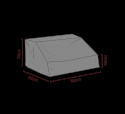 Möbelskydd Upper 2-sits mittdel 115x80x70/40 cm, andas - svart