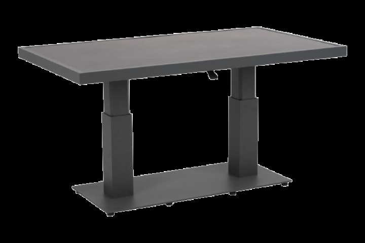 Scale soffbord höj- och sänkbart 140x85 H49-73 cm - antracit/dark keramik i gruppen Utemöbler / Loungemöbler / Loungemoduler / Soffbord & Sidobord - Loungemoduler hos Sommarboden i Höllviken AB (2416-73-73)