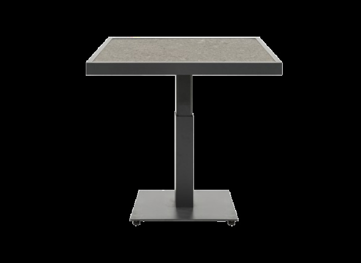 Scale soffbord höj- och sänkbart 85x85 H49-73 cm - antracit/dark keramik i gruppen Utemöbler / Loungemöbler / Loungemoduler / Soffbord & Sidobord - Loungemoduler hos Sommarboden i Höllviken AB (2417-73-73)