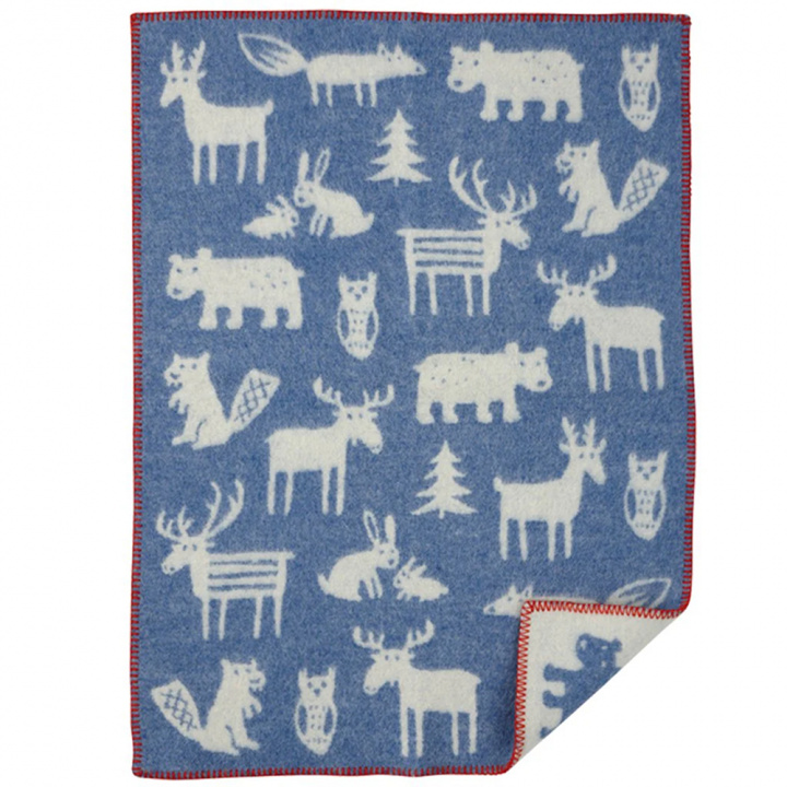 Forest ullfilt 65x90 cm - blå i gruppen Inredning / Textilier / Kuddar & Plädar hos Sommarboden i Höllviken AB (242302)