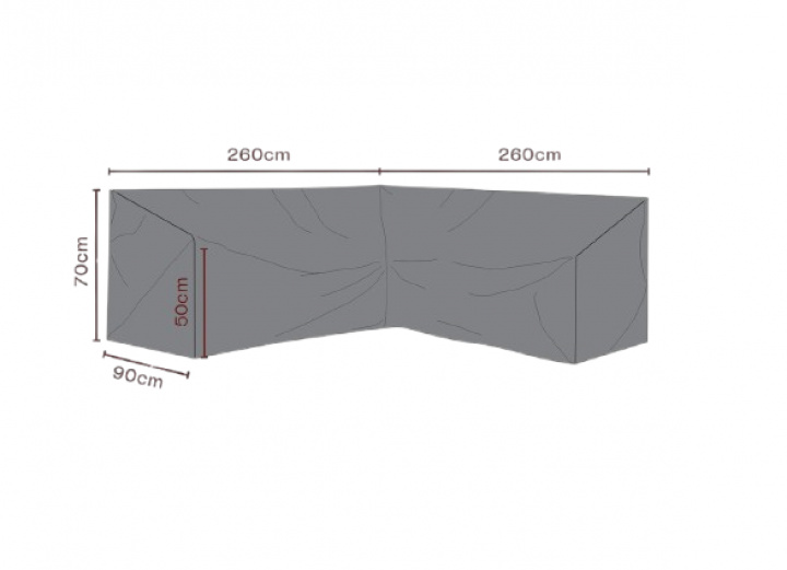 Hörnsoffskydd 260/260x90xH70 cm, vattentätt - svart i gruppen Utemöbler hos Sommarboden i Höllviken AB (2442-830)