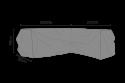 Hörnsoffskydd Weldon/Leone R295/L225x90x70 cm, andas - svart