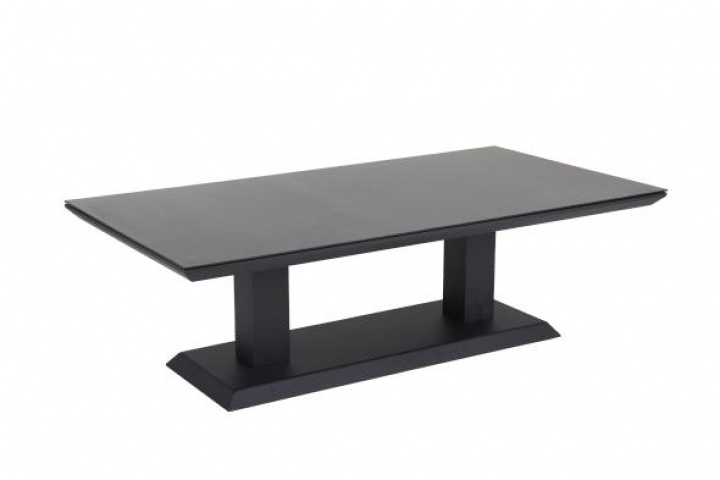 Heis soffbord 150x79 H48-68 cm, höj- och sänkbart - svart/grå i gruppen Utemöbler / Loungemöbler / Loungemoduler / Soffbord & Sidobord - Loungemoduler hos Sommarboden i Höllviken AB (2466-80)