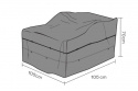 Möbelskydd Glendon/Sandkorn fåtölj 105x105x70 cm, vattentät - svart