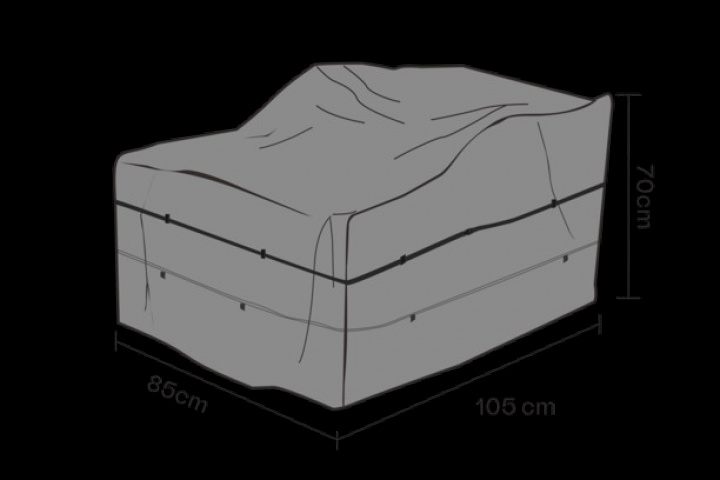 Möbelskydd Lyra/Naos fåtölj 85x105x70 cm, andas - svart i gruppen Utemöbler / Möbelskydd / Möbelskydd & Underhåll hos Sommarboden i Höllviken AB (2482-820)