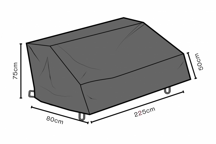 Möbelskydd 225x103x85 cm, andas - svart i gruppen Trädgård / Möbelskydd hos Sommarboden i Höllviken AB (2499-820)