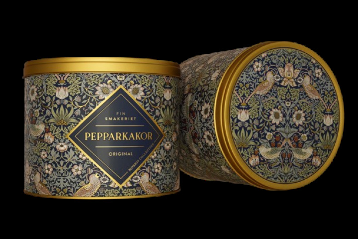 Pepparkakor 2025 William Morris - marinblå i gruppen Inredning / Kök & Dukning / Ätbart hos Sommarboden i Höllviken AB (2500)