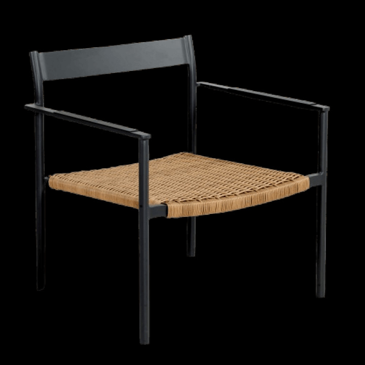 DK fåtölj - antracit/natur i gruppen Utemöbler / Loungemöbler / Loungemoduler / Fåtöljer - Loungemoduler hos Sommarboden i Höllviken AB (2502-73-deal)