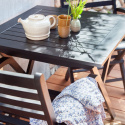York cafébord 70x70 H72 cm - svart