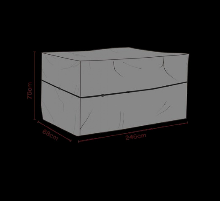 Möbelskydd utekök 246x68xH75 cm, andas - svart i gruppen Utemöbler / Möbelskydd / Möbelskydd & Underhåll hos Sommarboden i Höllviken AB (2542-820)