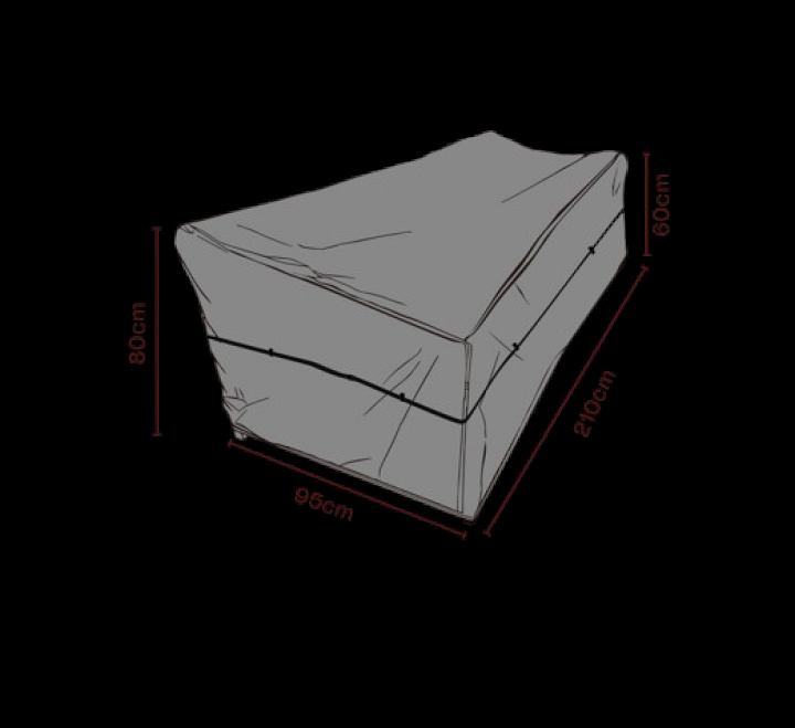 Soffskydd 210x95xH80/60 cm, andas - svart i gruppen Utemöbler / Möbelskydd / Möbelskydd & Underhåll hos Sommarboden i Höllviken AB (2548-820)