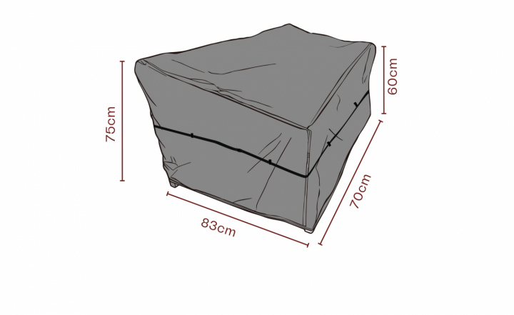 Möbelskydd fåtölj 70x83xH75/60 cm, andas - svart i gruppen Utemöbler / Möbelskydd / Möbelskydd & Underhåll hos Sommarboden i Höllviken AB (2549-820)