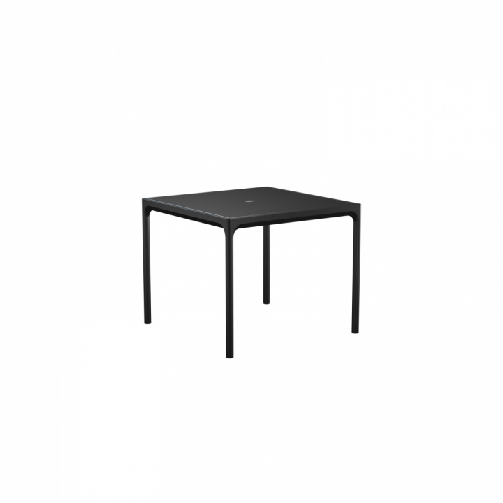 FOUR alu bord 90x90 cm - black/black i gruppen Utemöbler / Bord / Cafébord hos Sommarboden i Höllviken AB (25601-2424)