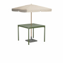 FOUR alu bord 90x90 cm - olive green/olive green