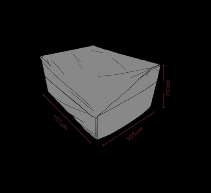 Möbelskydd Muki Höger 137x105xH70 cm, andas - svart i gruppen Utemöbler / Möbelskydd / Möbelskydd & Underhåll hos Sommarboden i Höllviken AB (2562-820)