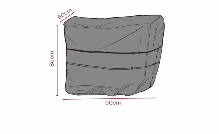Möbelskydd serveringsvagn 90x60xH85 cm, vattentätt - svart i gruppen Utemöbler / Möbelskydd / Möbelskydd & Underhåll hos Sommarboden i Höllviken AB (2578-830)