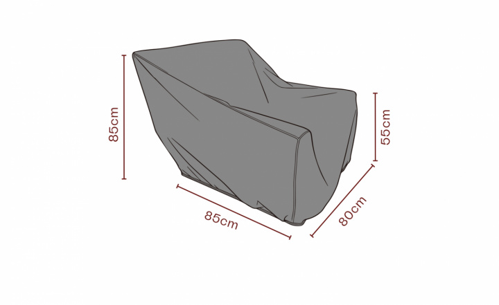 Möbelskydd fåtölj 80x85xH85/55 cm, andas - svart i gruppen Utemöbler / Möbelskydd / Möbelskydd & Underhåll hos Sommarboden i Höllviken AB (2579-820)