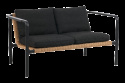 Motty 2-sits soffa - svart/teddy black dyna