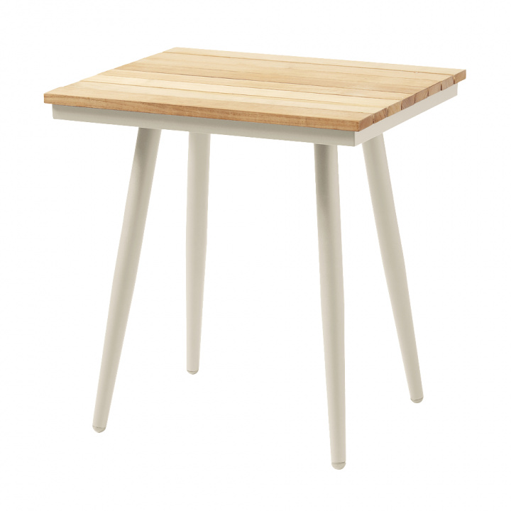 Rio sidobord 50x45 - sandy grey/teak i gruppen Utemöbler / Loungemöbler / Loungemoduler / Soffbord & Sidobord - Loungemoduler hos Sommarboden i Höllviken AB (2613144-CI)