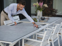 Hillmond bord förlängningsbart 238-297x100 H73 cm - vit/grå