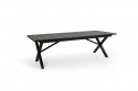 Hillmond matbord förlängningsbart 240/310x100 cm - svart/grå