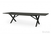 Hillmond matbord 240/310x100x76,5 cm - matt svart
