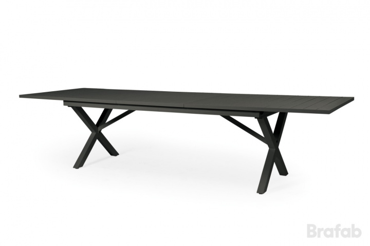 Hillmond matbord förlängningsbart 240/310x100 cm - matt svart i gruppen Utemöbler / Material / Aluminiummöbler / Matbord - Aluminiummöbler hos Sommarboden i Höllviken AB (2646-80)