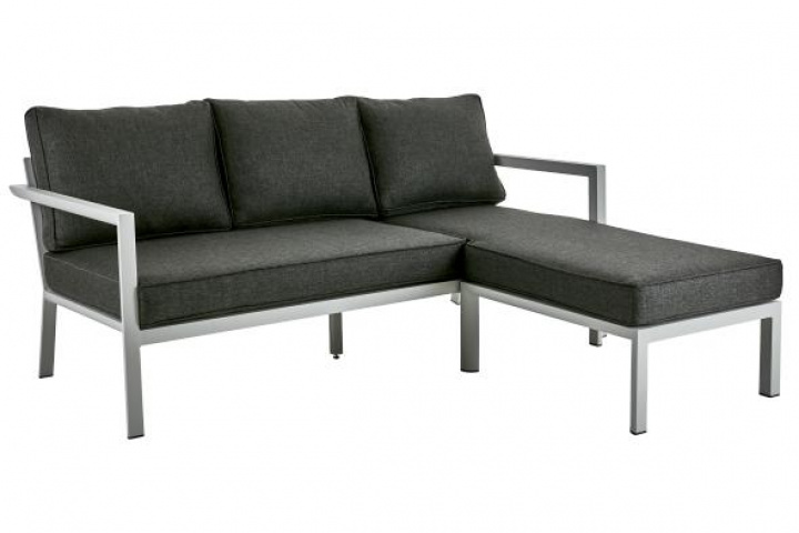 Delia divansoffa - light grey/nearly black dyna i gruppen Utemöbler / Loungemöbler / Loungegrupper / Färdiga paket hos Sommarboden i Höllviken AB (2668-71-81)