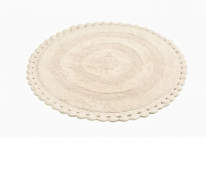 Rimini badrumsmatta Ø 100 cm - sand i gruppen Inredning / Textilier / Mattor hos Sommarboden i Höllviken AB (26717-WE)