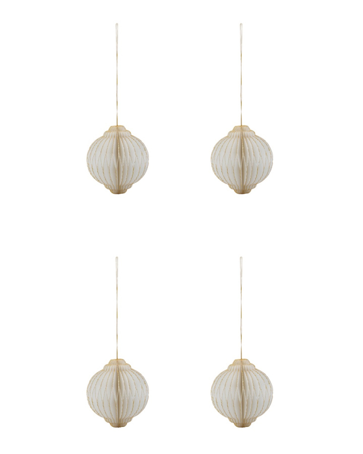Alsta julgransdekoration, 4-pack - offwhite i gruppen Jul / Allt till julgranen hos Sommarboden i Höllviken AB (267730002-HD)