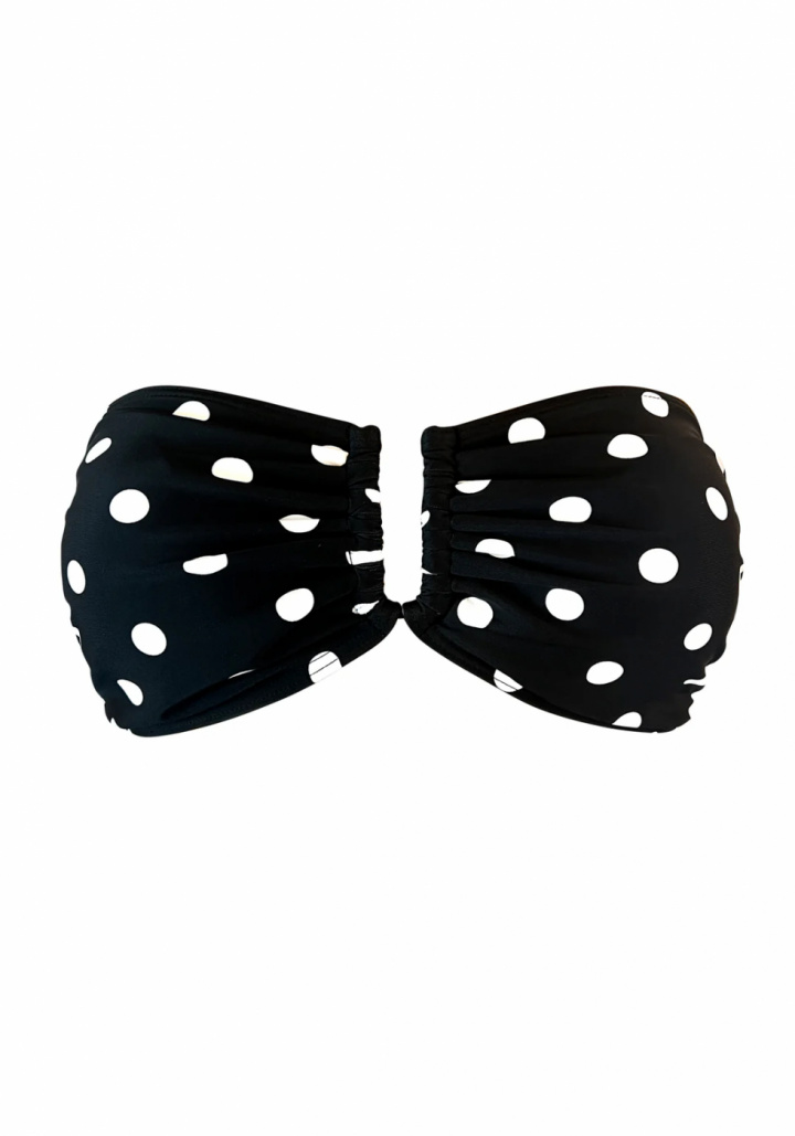 Sophia Maxime bikini-bandeau - polkadot black i gruppen Badkläder / Bikini & Baddräkter hos Sommarboden i Höllviken AB (26KBL1-BTU108)