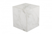 Zten soffbord 40x40 H45 cm - vit marmorlook