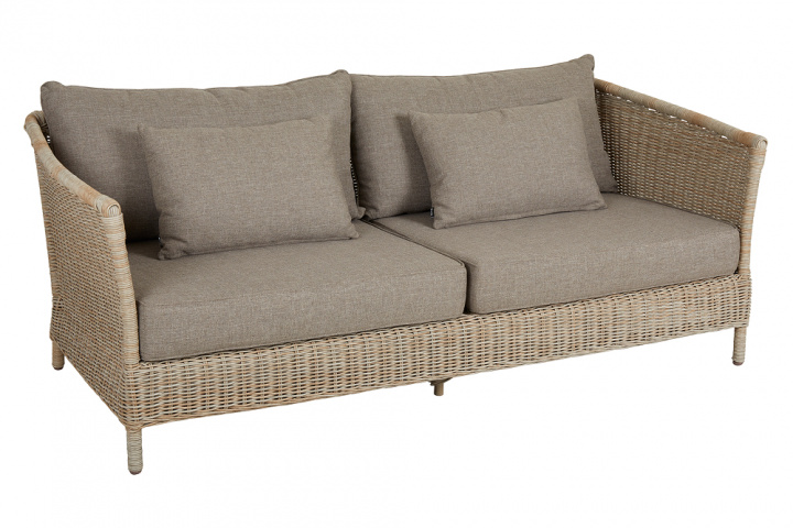Aster 3-sits soffa - beige/beige dyna i gruppen Utemöbler / Loungemöbler / Loungemoduler / 3-sits soffor - Loungemoduler hos Sommarboden i Höllviken AB (2793-22-24)
