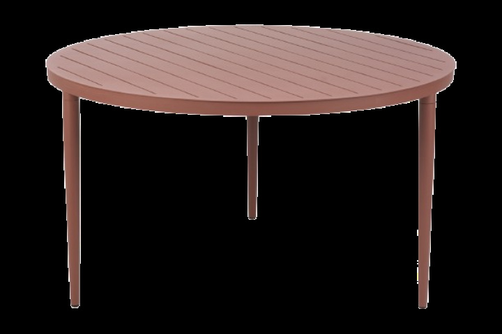 Bigby bord Ø 130 H73 cm - zin red i gruppen Utemöbler / Bord / Matbord hos Sommarboden i Höllviken AB (2866-48)