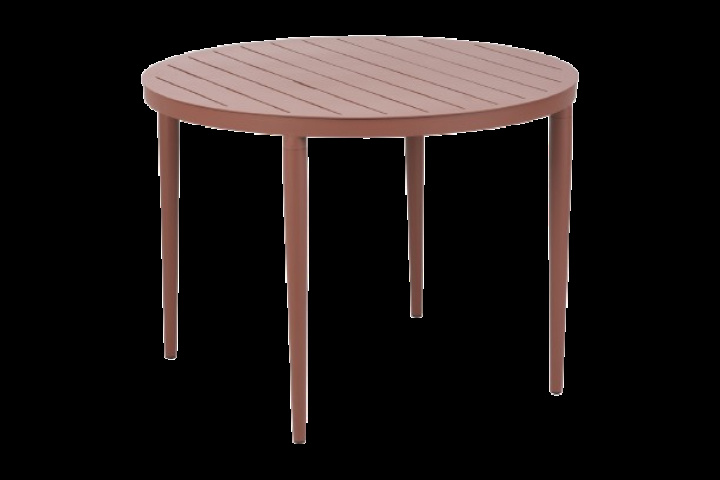 Bigby bord Ø 100 H73 cm - zin red i gruppen Utemöbler / Material / Aluminiummöbler / Matbord - Aluminiummöbler hos Sommarboden i Höllviken AB (2867-48)