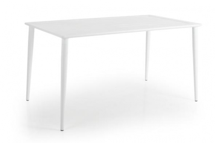 Nimes matbord 140x78 H73 cm - vit i gruppen Utemöbler / Material / Aluminiummöbler / Bord - Aluminiummöbler hos Sommarboden i Höllviken AB (3106-50)