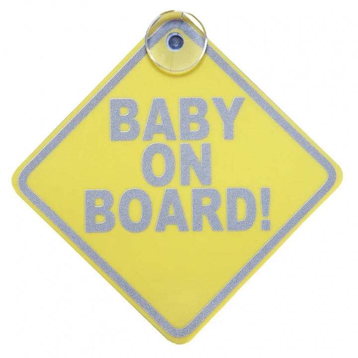 Baby on board reflex - gul i gruppen Leksaker / Leksaker / 0-2 år hos Sommarboden i Höllviken AB (3140-fk)