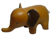 Elefant bokstöd - brun