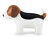 Beagle bokstöd - vit/brun/svart