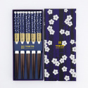 Bambu ätpinnar gift-set - blue