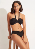 Halterneck bandeau bikinitop - black